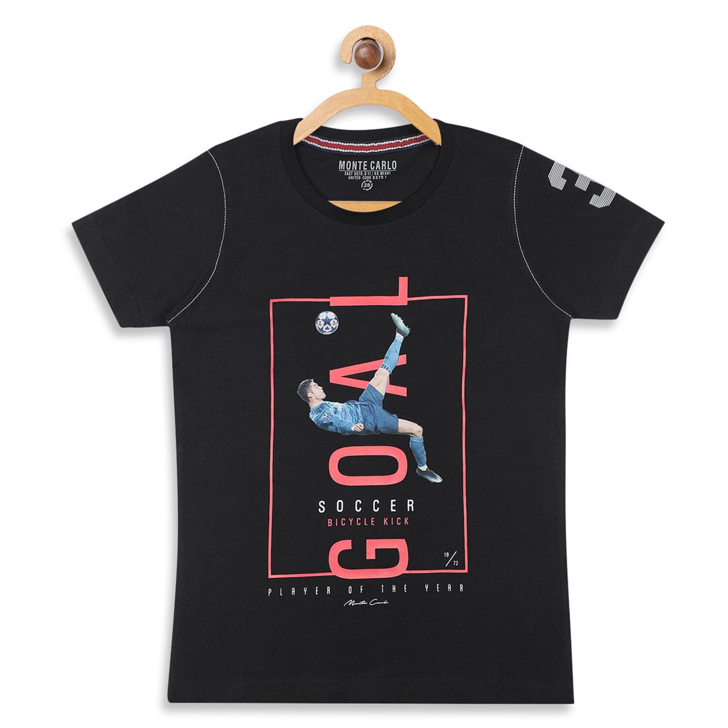 

Monte Carlo Boy Cotton blend Printed T-shirt - Black