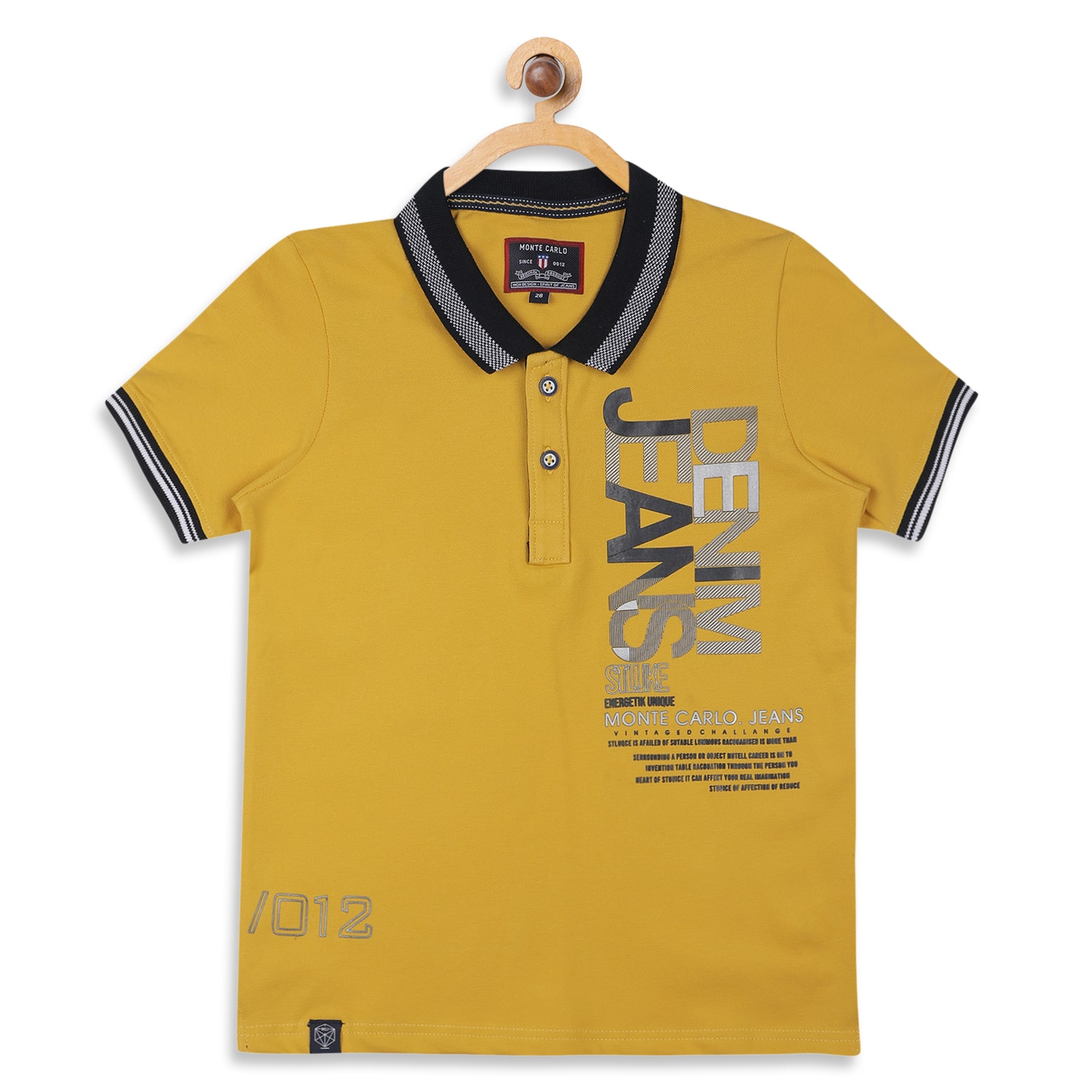 

Monte Carlo Boy Cotton blend Printed T-shirt - Yellow