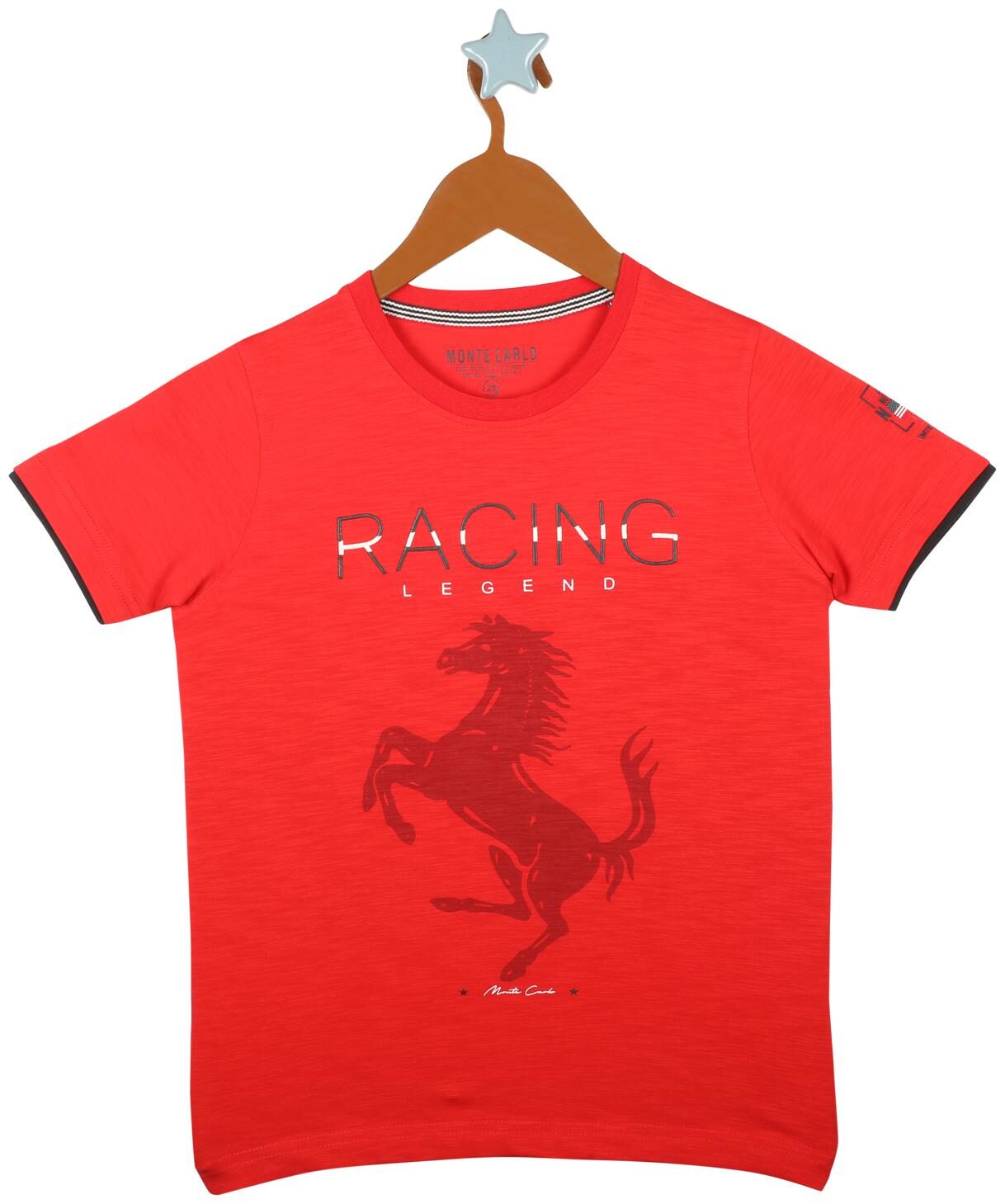 

Monte Carlo Boy Cotton blend Printed T-shirt - Red