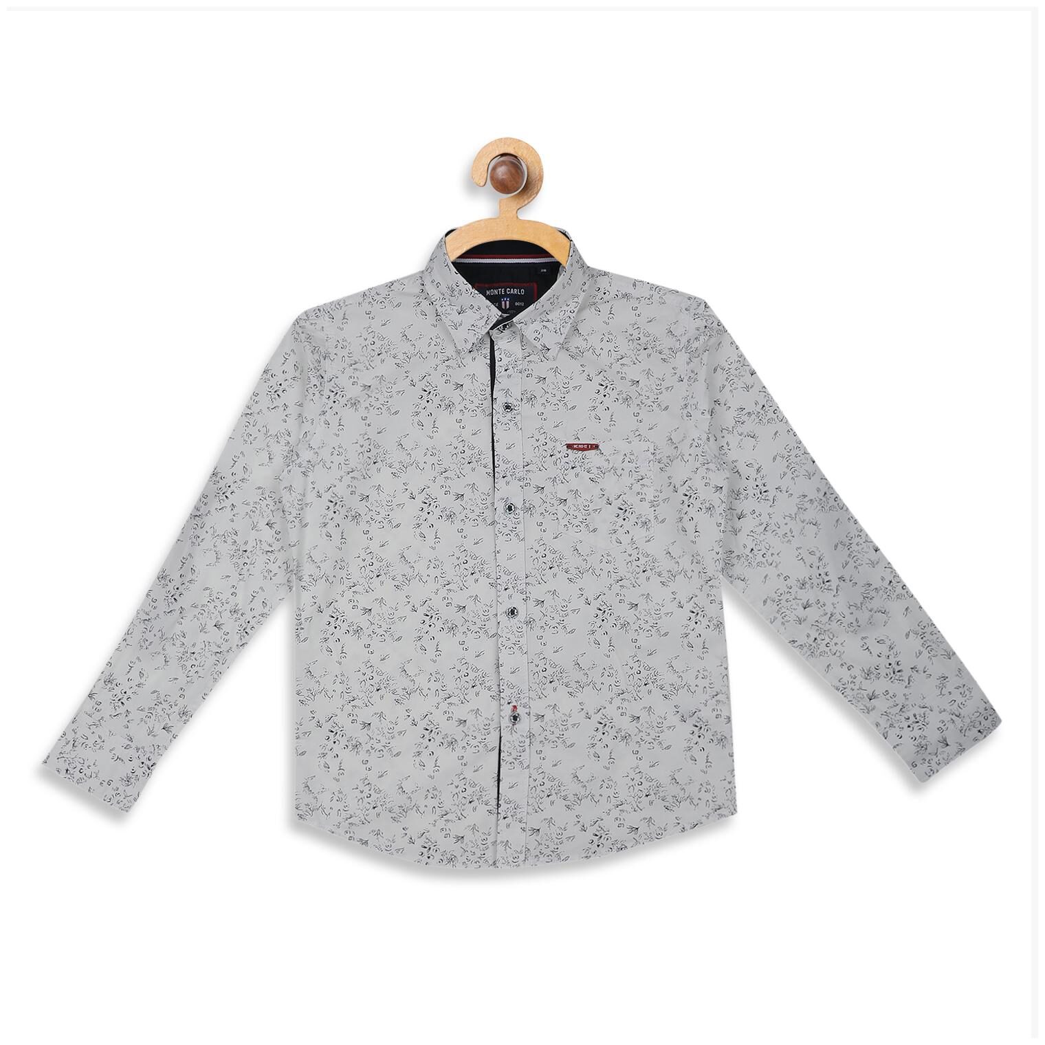 

Monte Carlo Boy Cotton Printed Shirt White