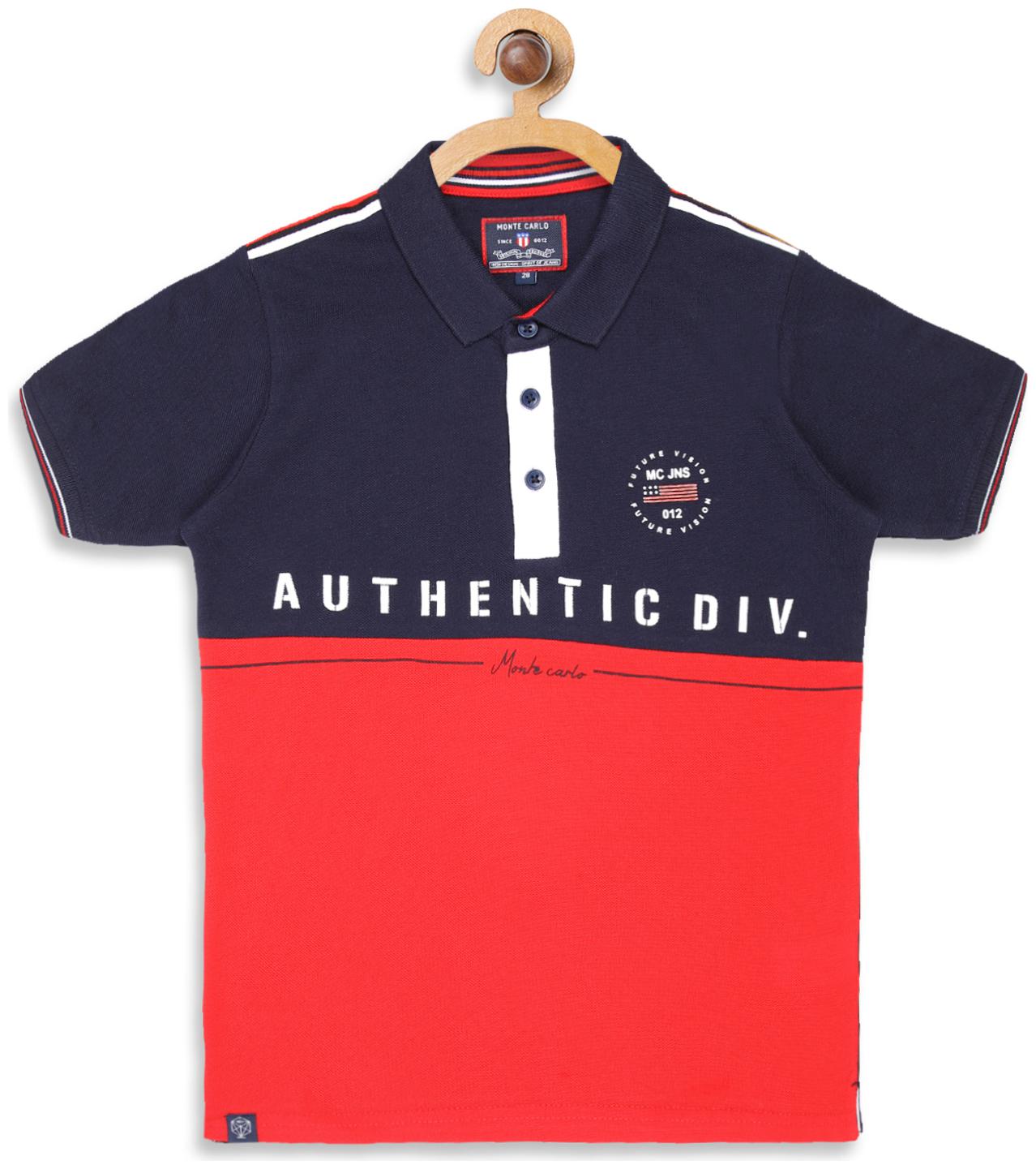 

Monte Carlo Boy Cotton blend Printed T-shirt - Blue