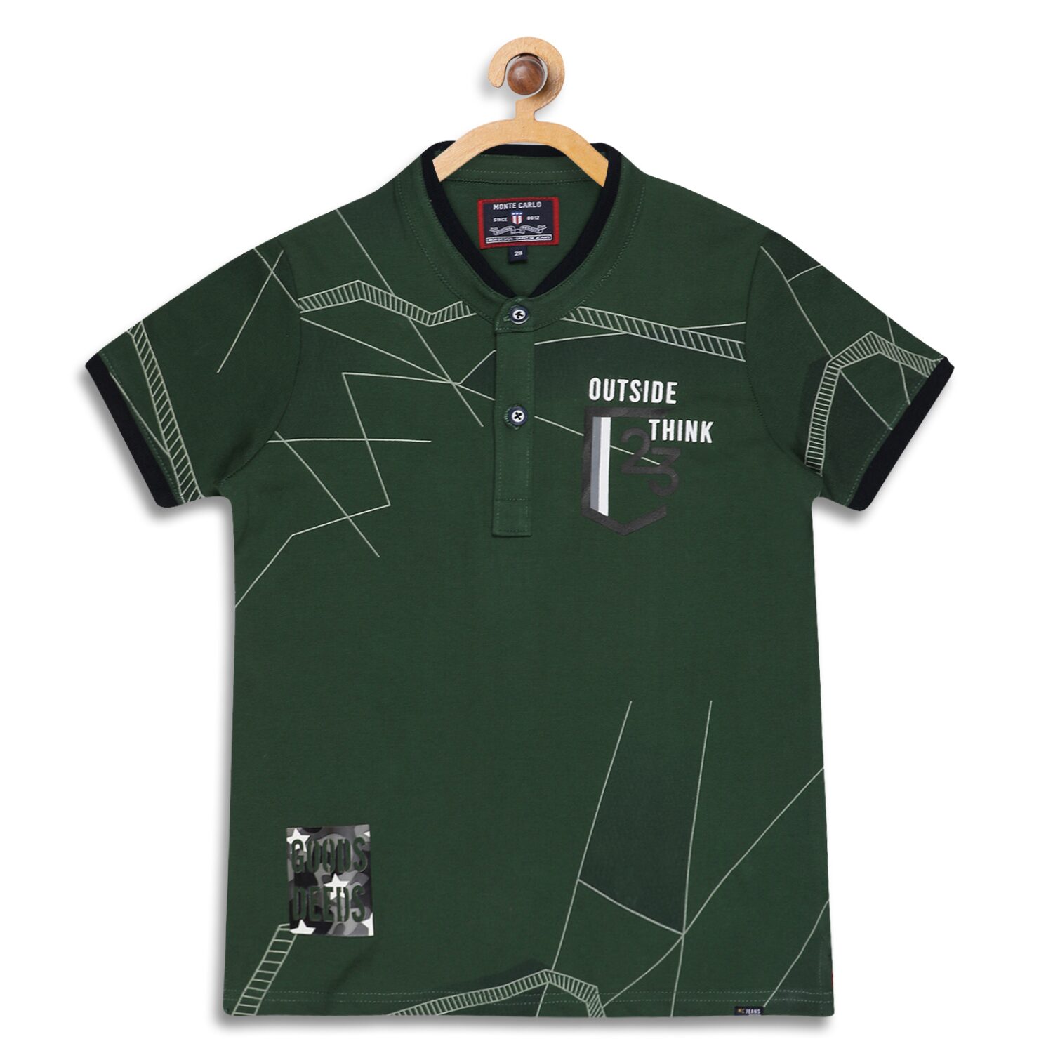 

Monte Carlo Boy Cotton blend Printed T-shirt - Green