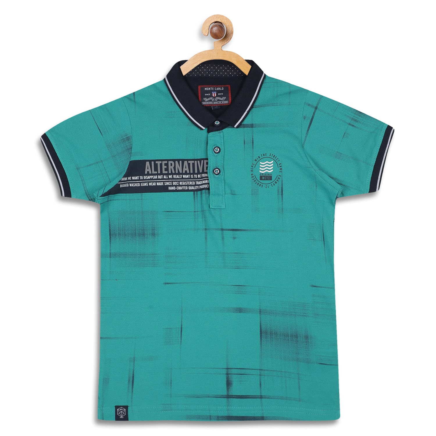 

Monte Carlo Boy Cotton blend Printed T-shirt - Green