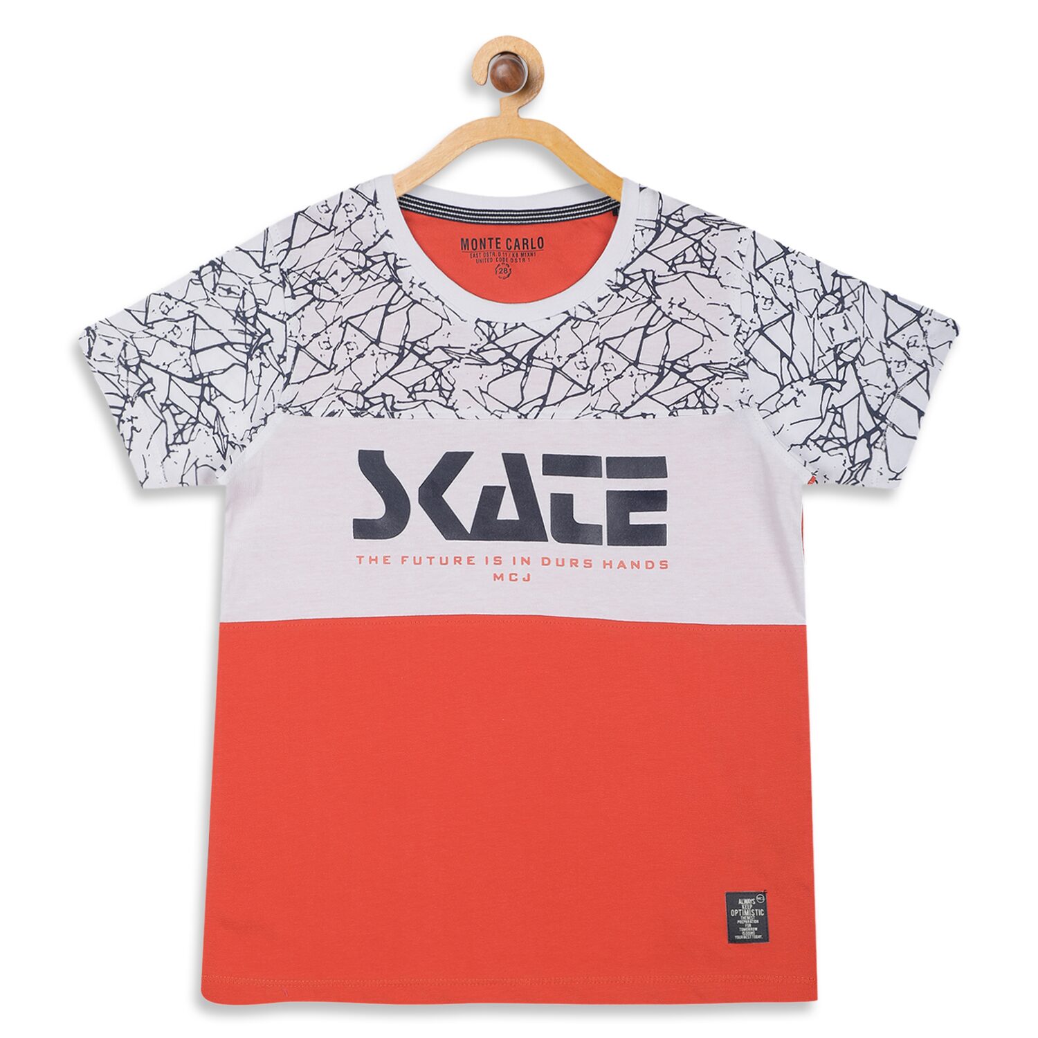 

Monte Carlo Boy Polyester Printed T-shirt - White