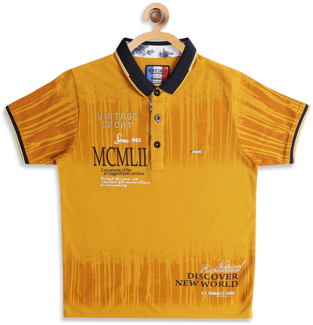 

Monte Carlo Boy Cotton Printed T-shirt - Yellow