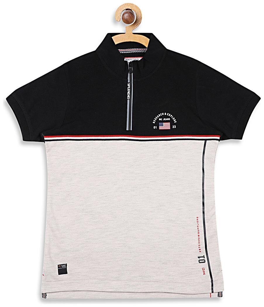 

Monte Carlo Boy Cotton blend Printed T-shirt - Black