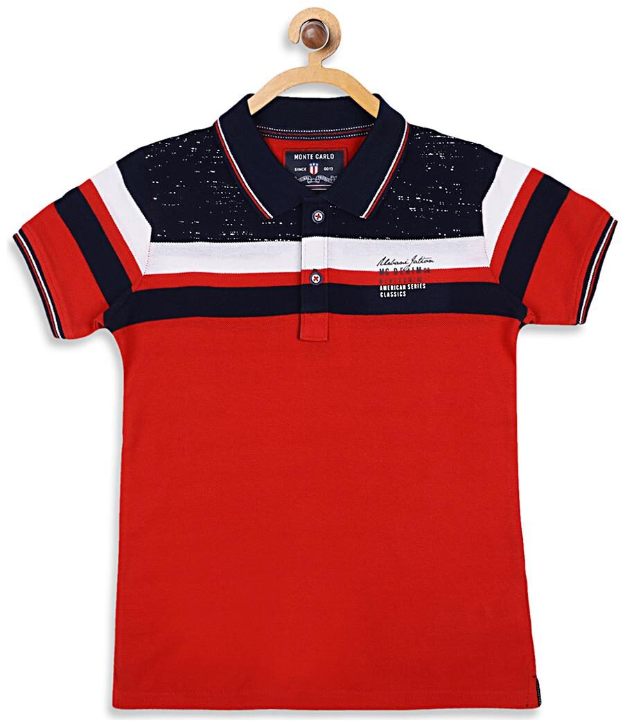 

Monte Carlo Boy Cotton blend Striped T-shirt - Red