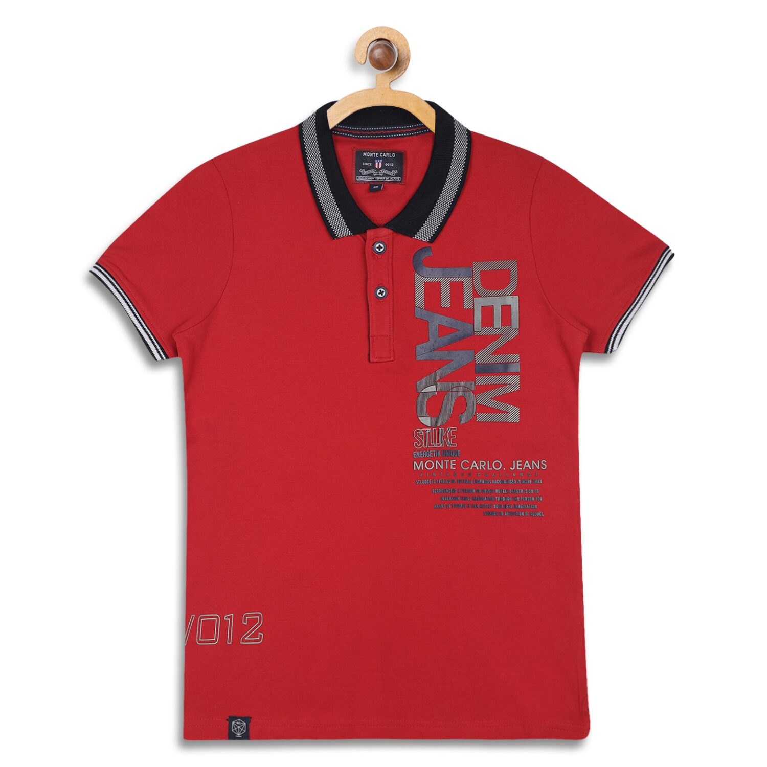 

Monte Carlo Boy Cotton blend Printed T-shirt - Red