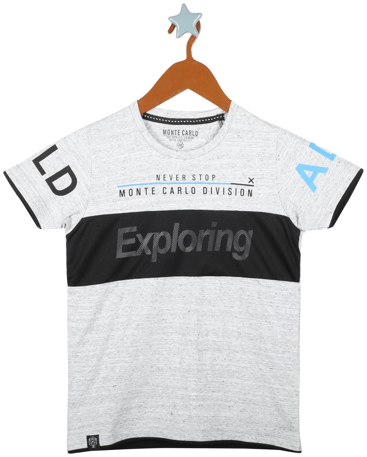 

Monte Carlo Boy Cotton blend Printed T-shirt - Grey