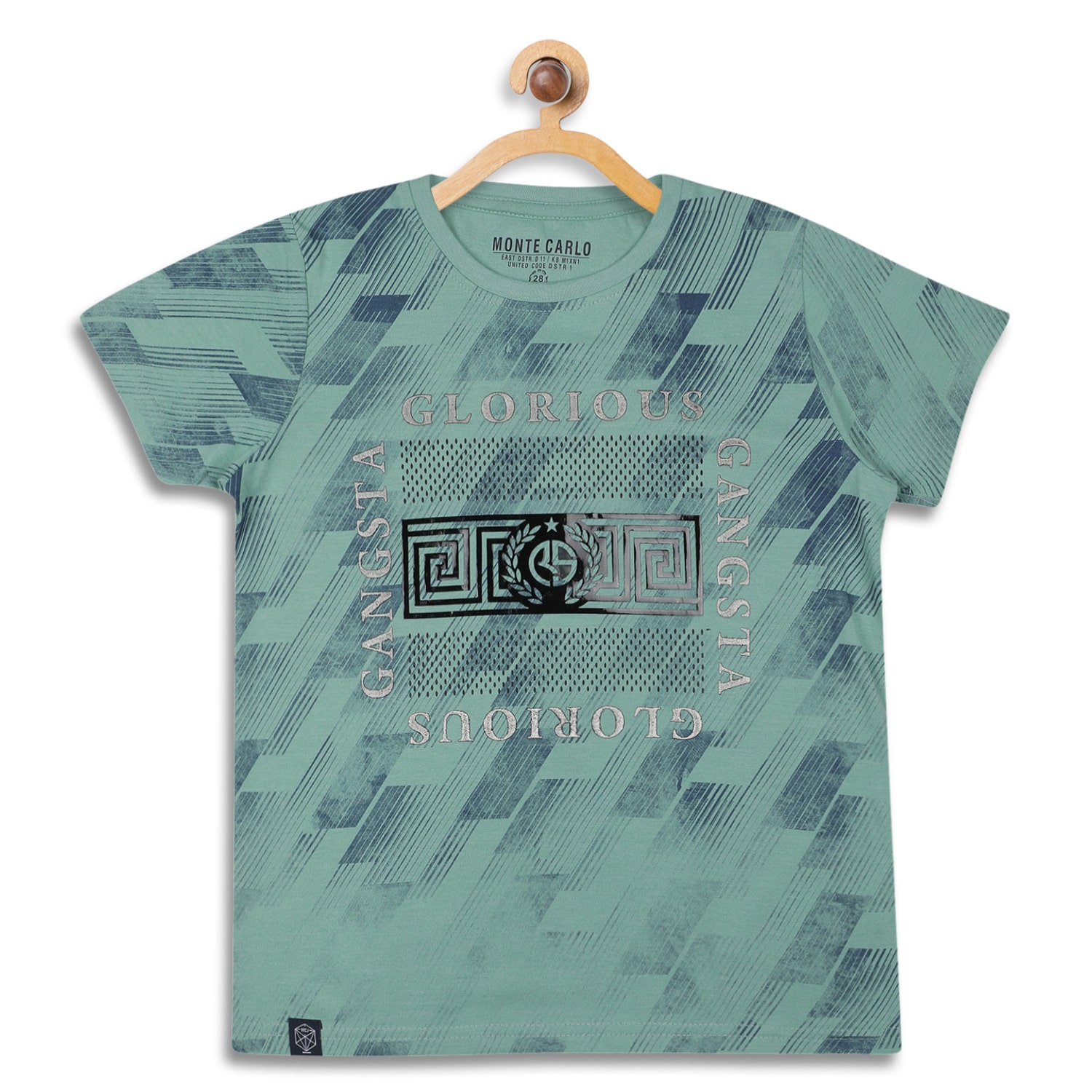 

Monte Carlo Boy Cotton blend Printed T-shirt - Green