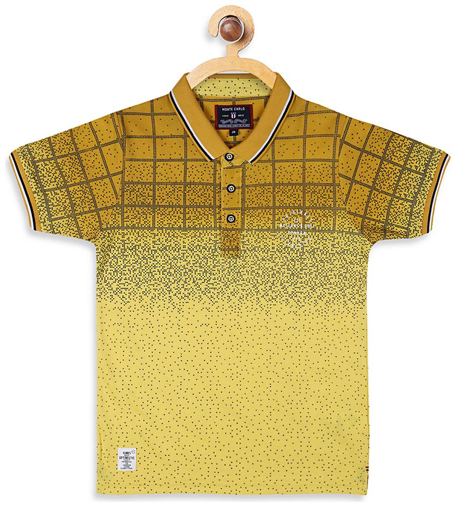 

Monte Carlo Boy Cotton blend Printed T-shirt - Yellow