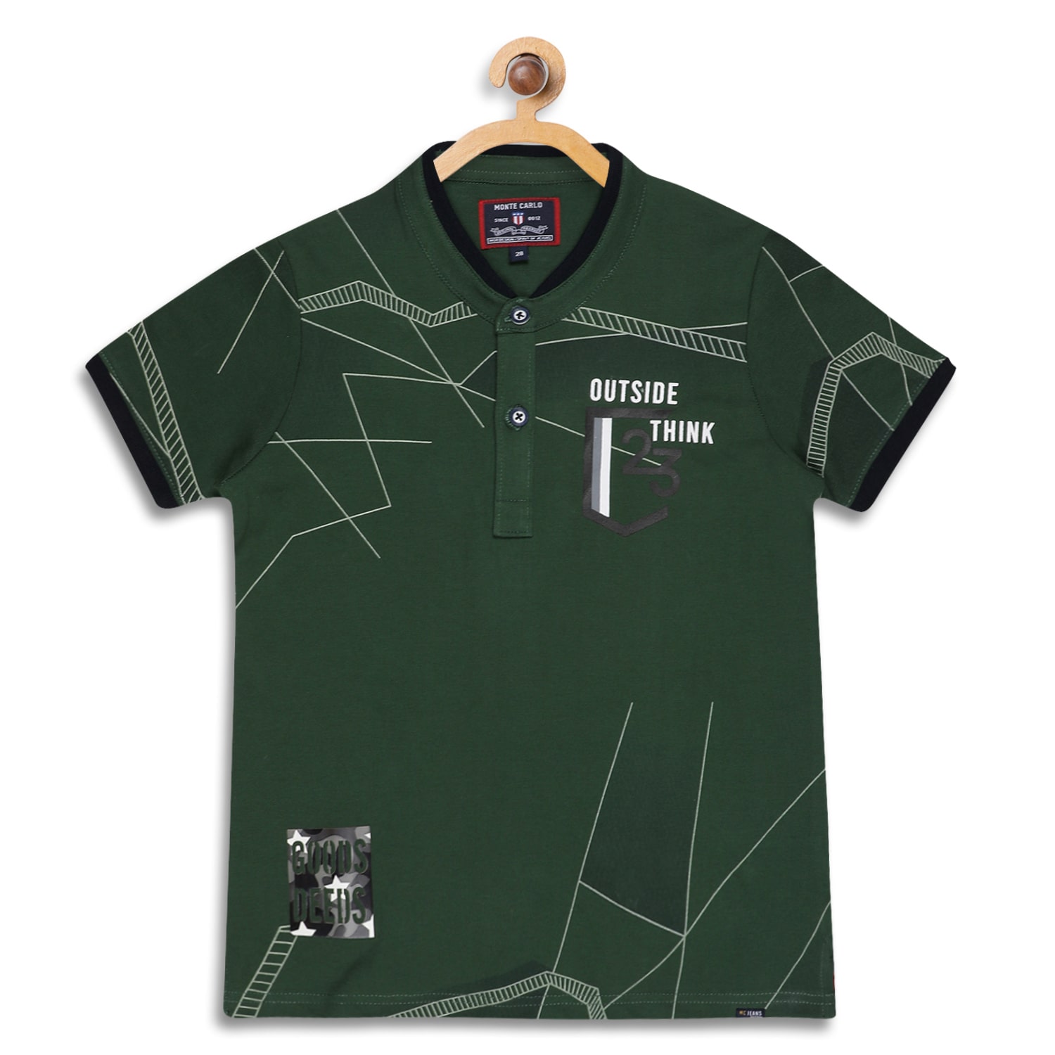 

Monte Carlo Boy Cotton blend Printed T-shirt - Green