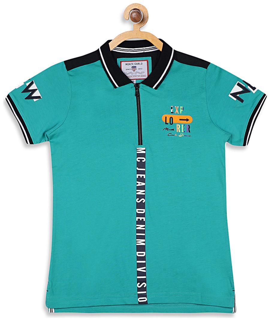 

Monte Carlo Boy Cotton blend Printed T-shirt - Green