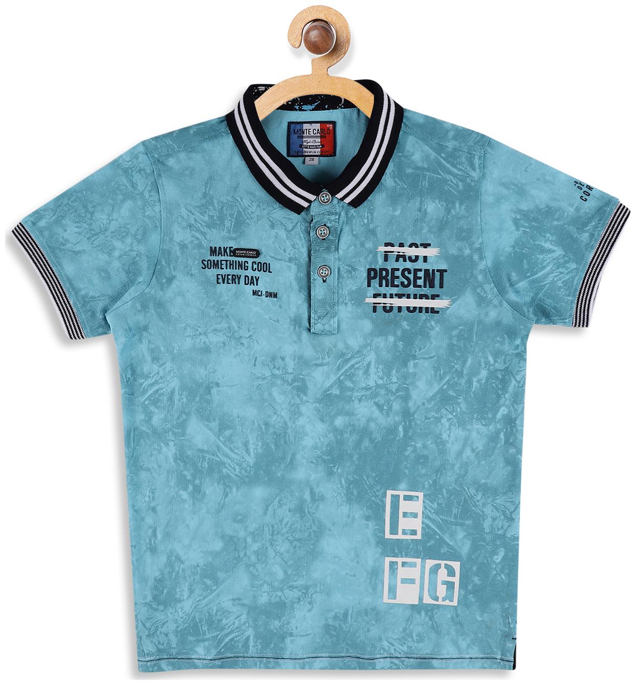 

Monte Carlo Boy Cotton Printed T-shirt - Blue