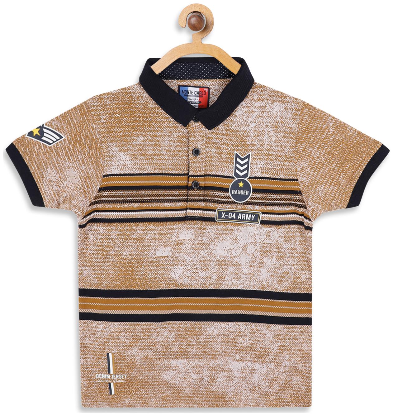 

Monte Carlo Boy Cotton Striped T-shirt - Multi