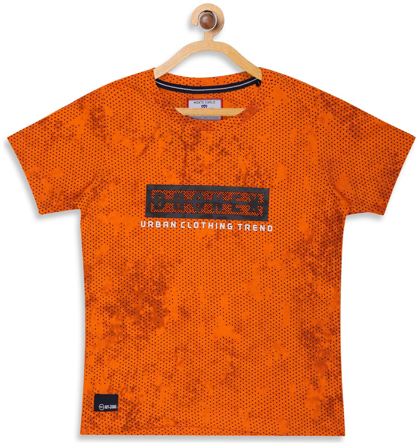 

Monte Carlo Boy Cotton blend Printed T-shirt - Orange