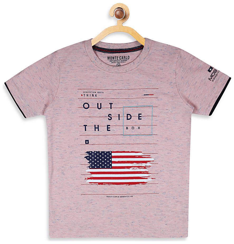 

Monte Carlo Boy Cotton blend Printed T-shirt - Pink