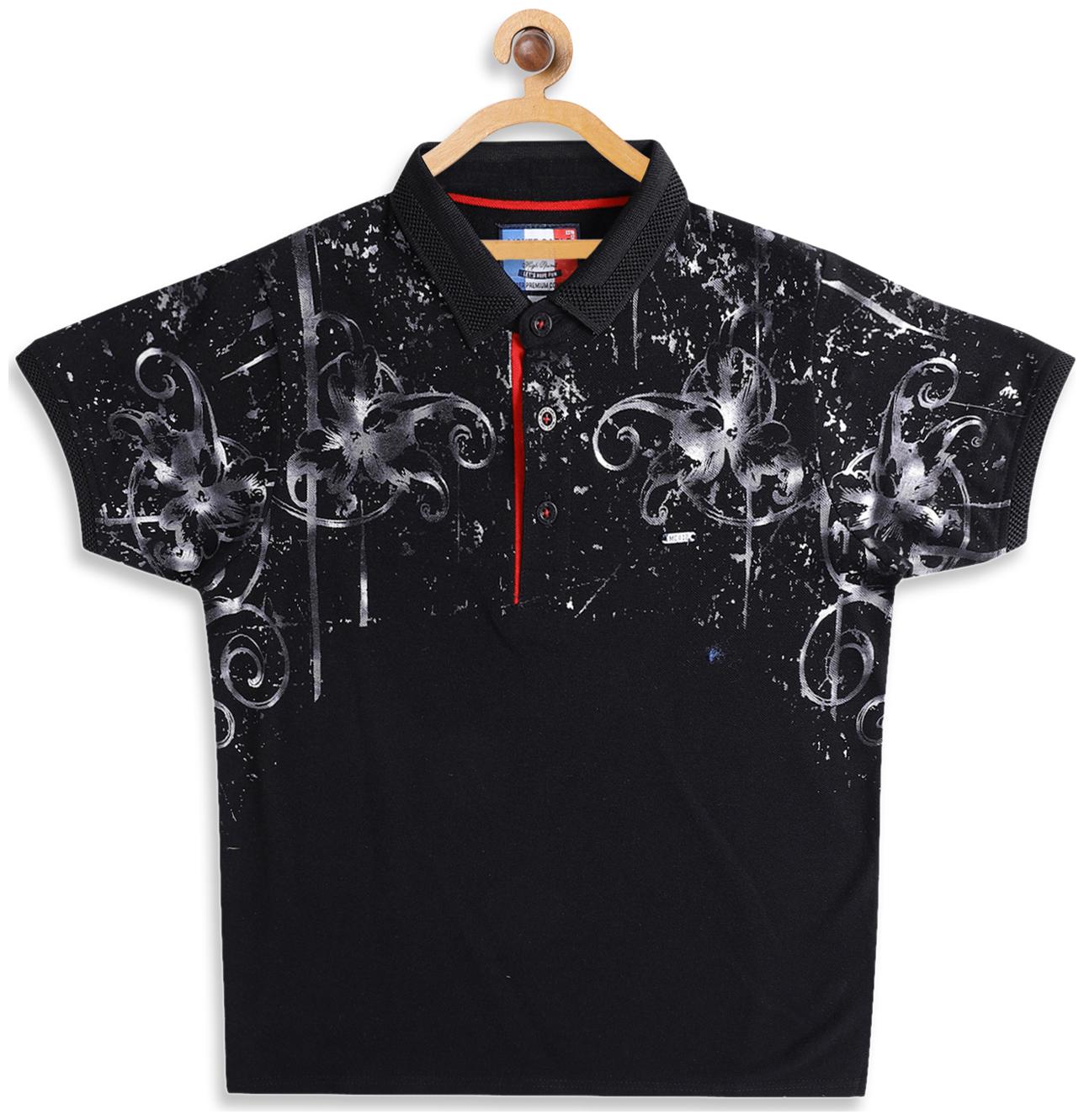 

Monte Carlo Boy Cotton Printed T-shirt - Black