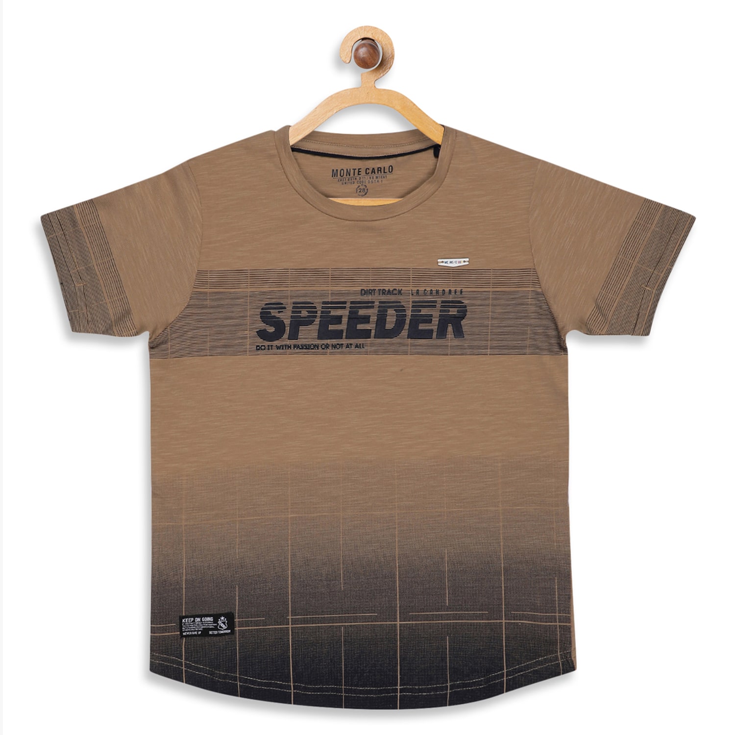 

Monte Carlo Boy Cotton blend Printed T-shirt - Brown