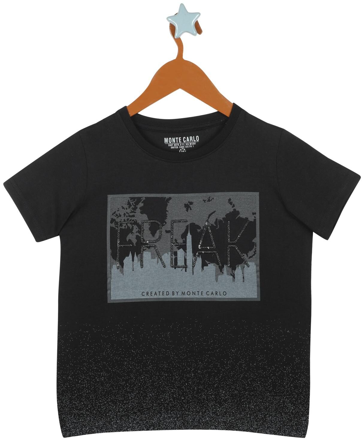 

Monte Carlo Boy Cotton Printed T-shirt - Black