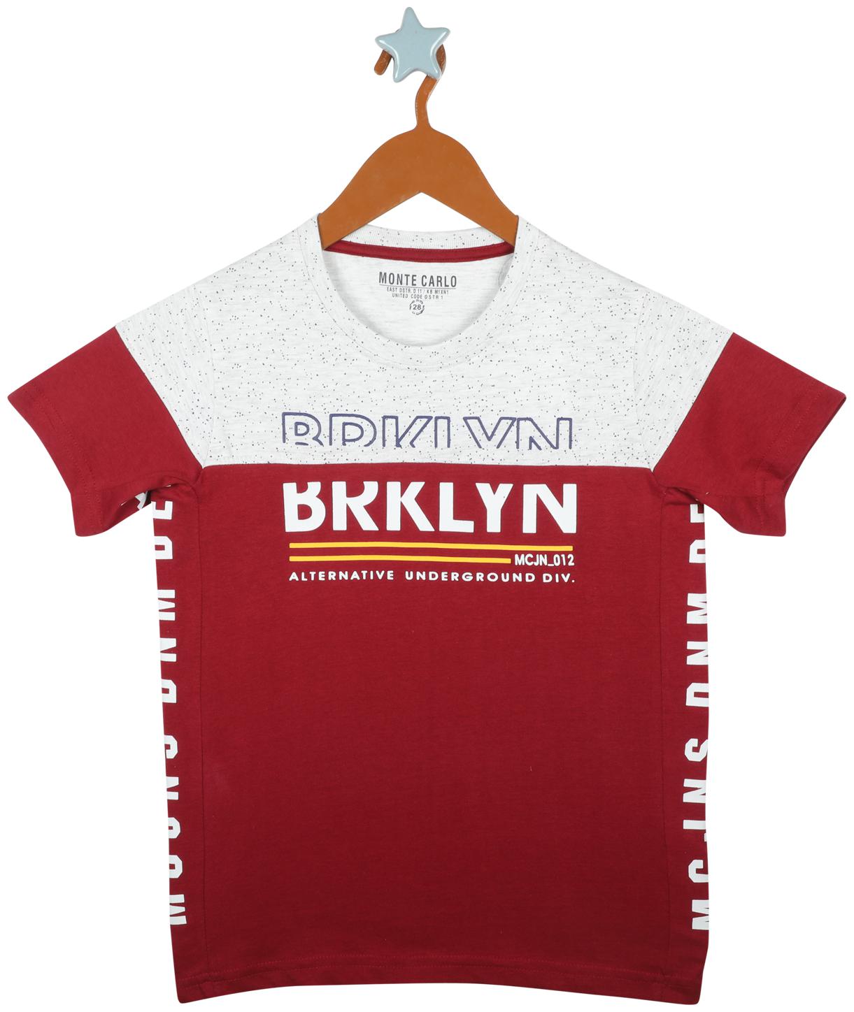 

Monte Carlo Boy Cotton blend Printed T-shirt - Red