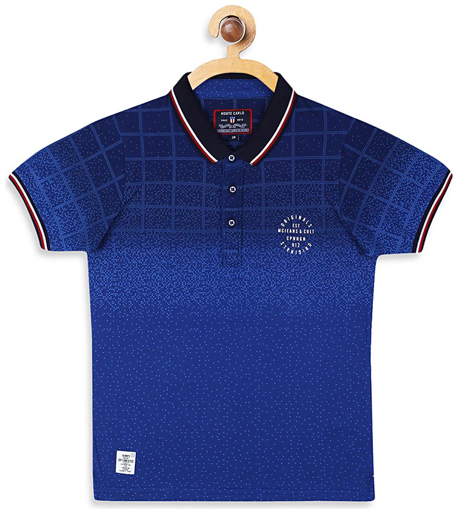 

Monte Carlo Boy Cotton blend Printed T-shirt - Blue