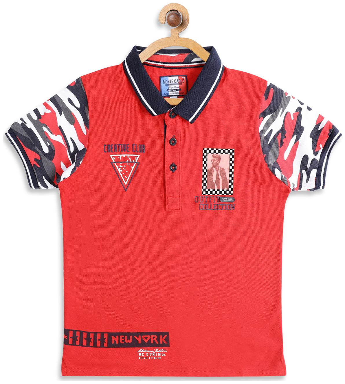 

Monte Carlo Boy Cotton Printed T-shirt - Red