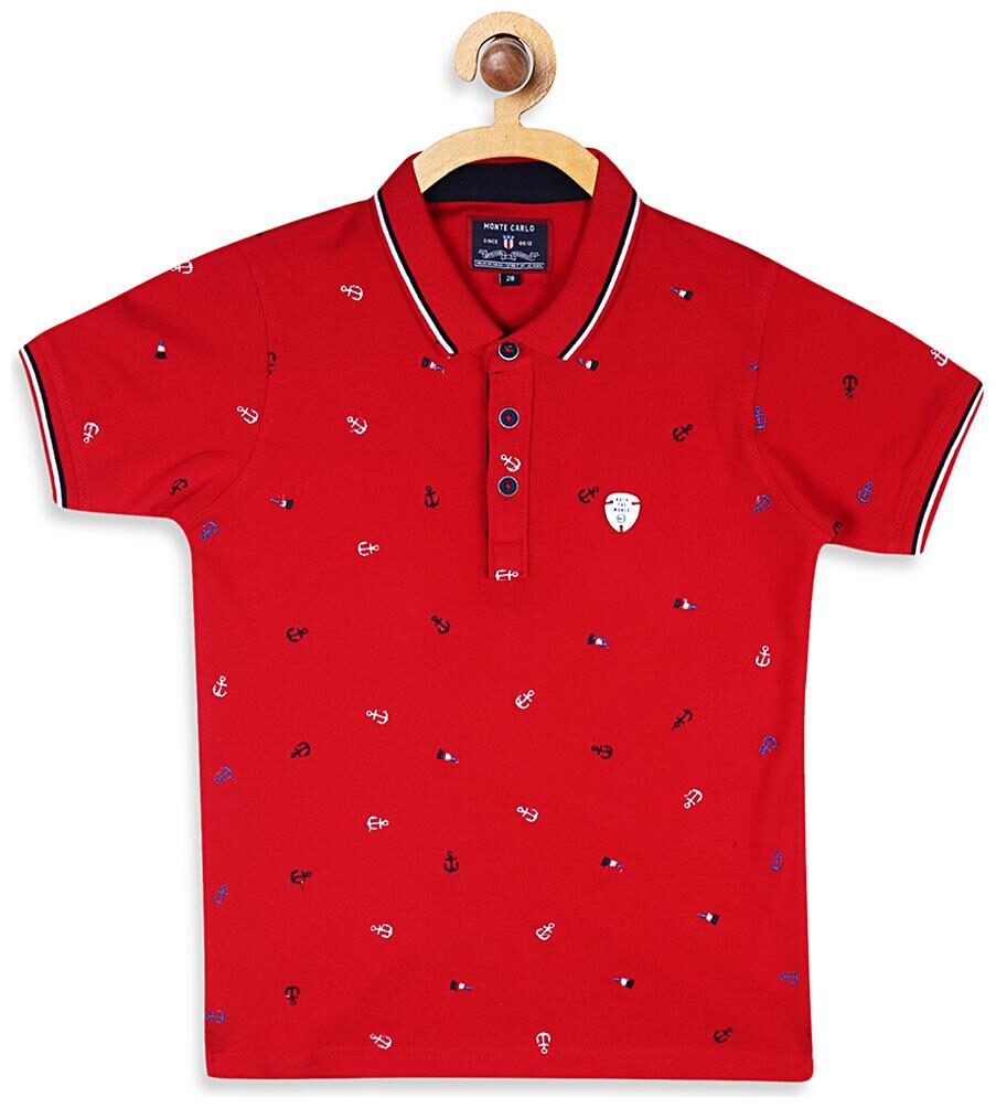 

Monte Carlo Boy Cotton blend Embellished T-shirt - Red