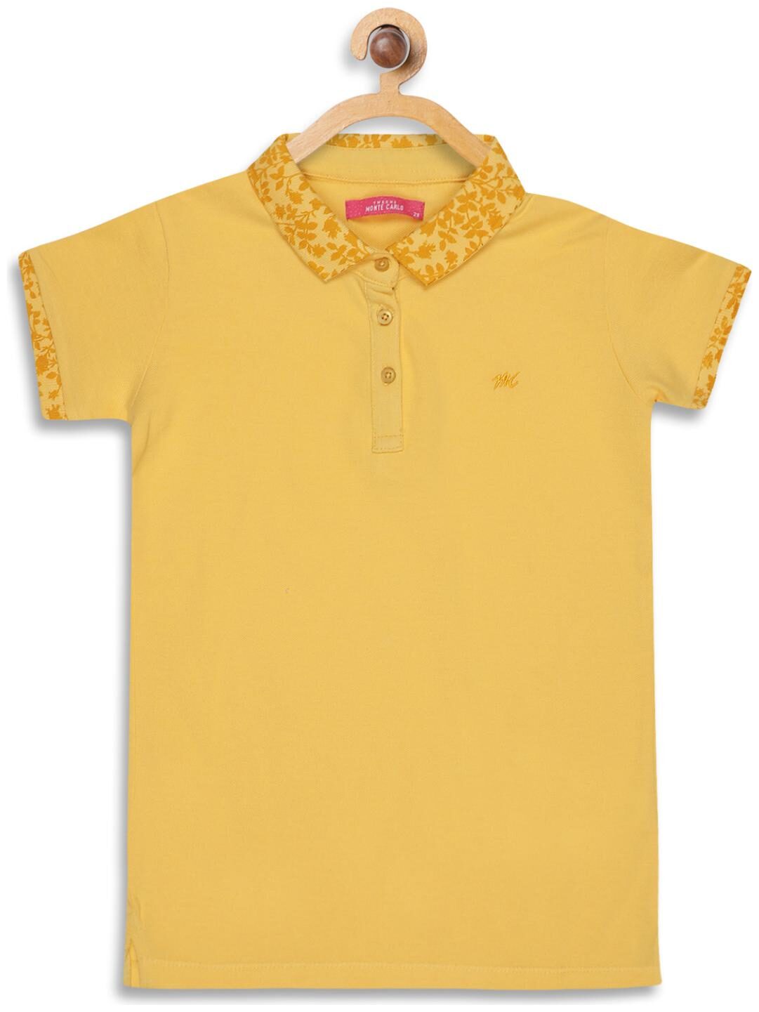 

Monte Carlo Girl Cotton blend Printed T shirt - Yellow