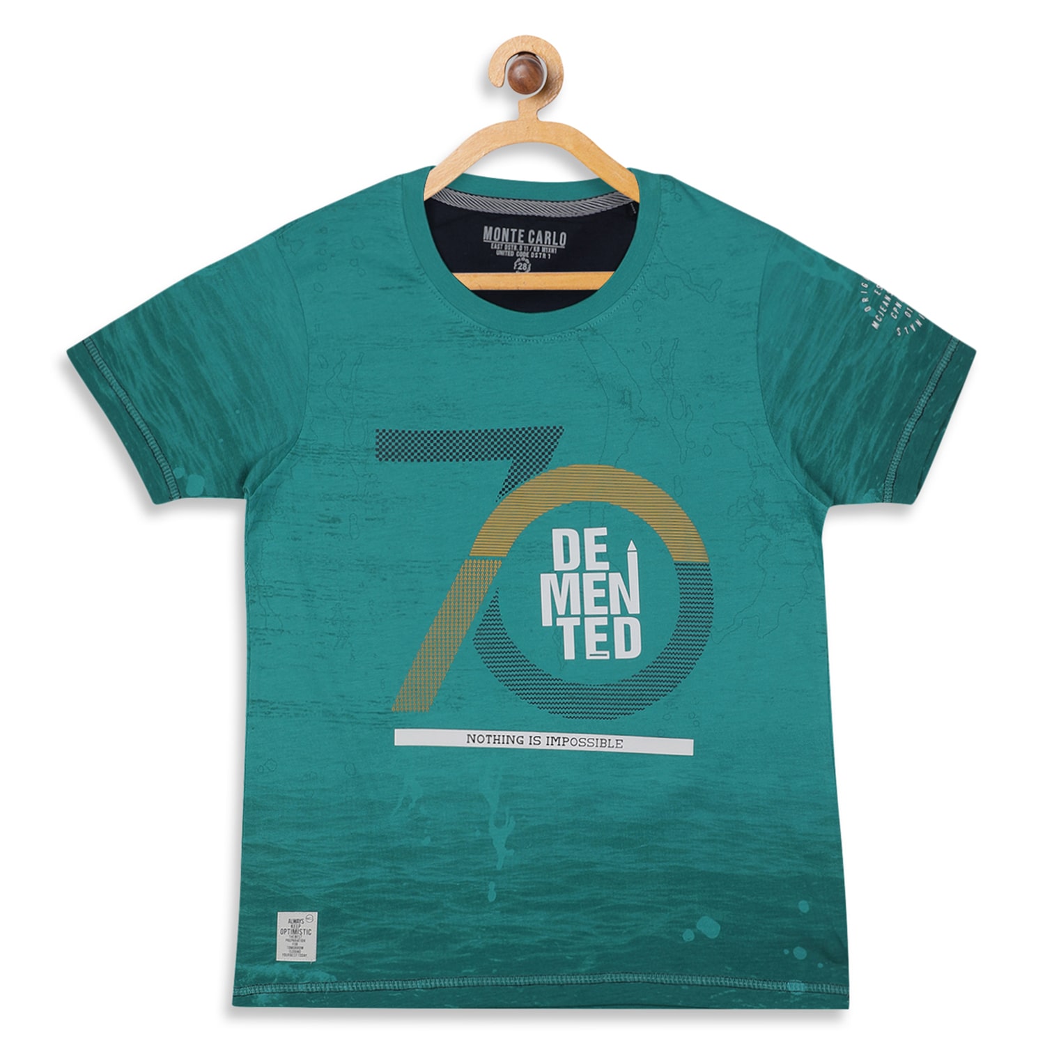 

Monte Carlo Boy Cotton blend Printed T-shirt - Blue