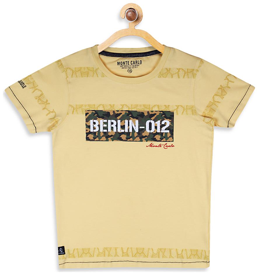 

Monte Carlo Boy Cotton blend Printed T-shirt - Yellow