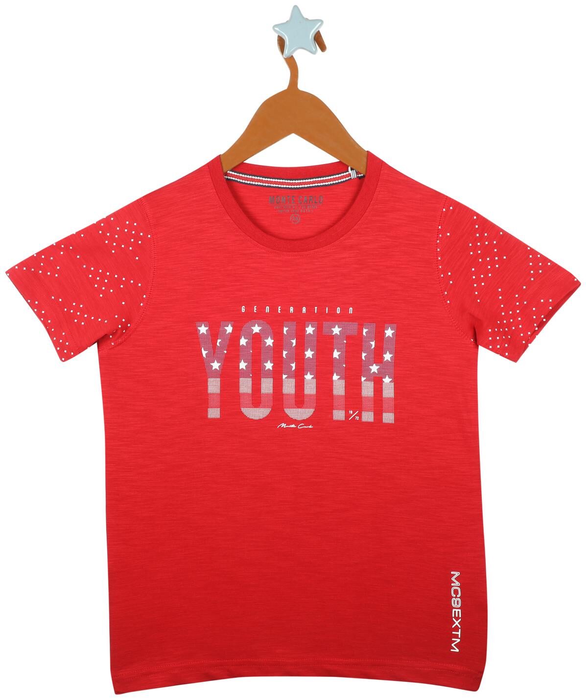 

Monte Carlo Boy Cotton blend Printed T-shirt - Red