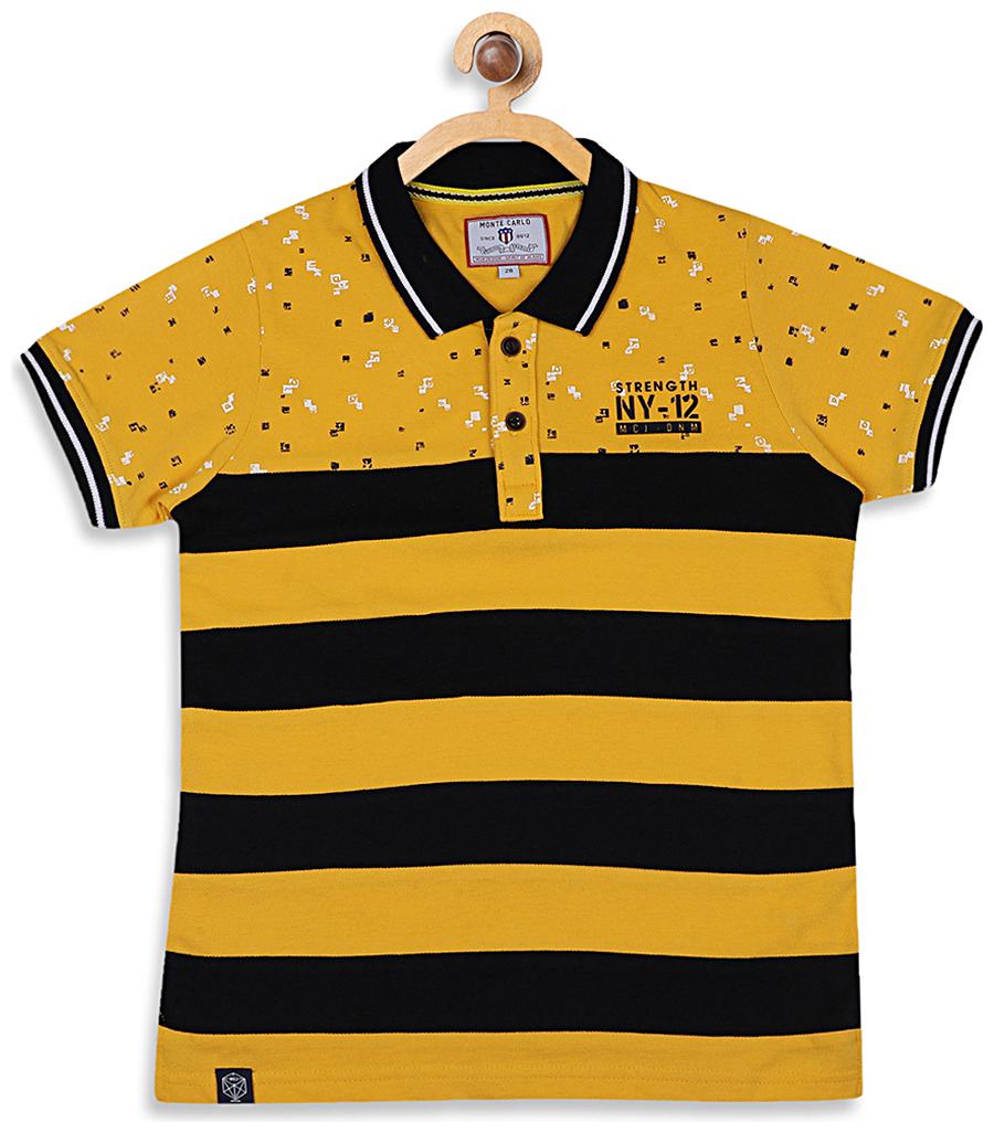 

Monte Carlo Boy Cotton blend Printed T-shirt - Yellow