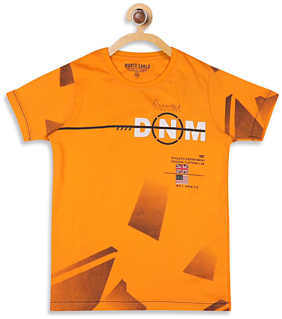 

Monte Carlo Boy Cotton blend Printed T-shirt - Orange