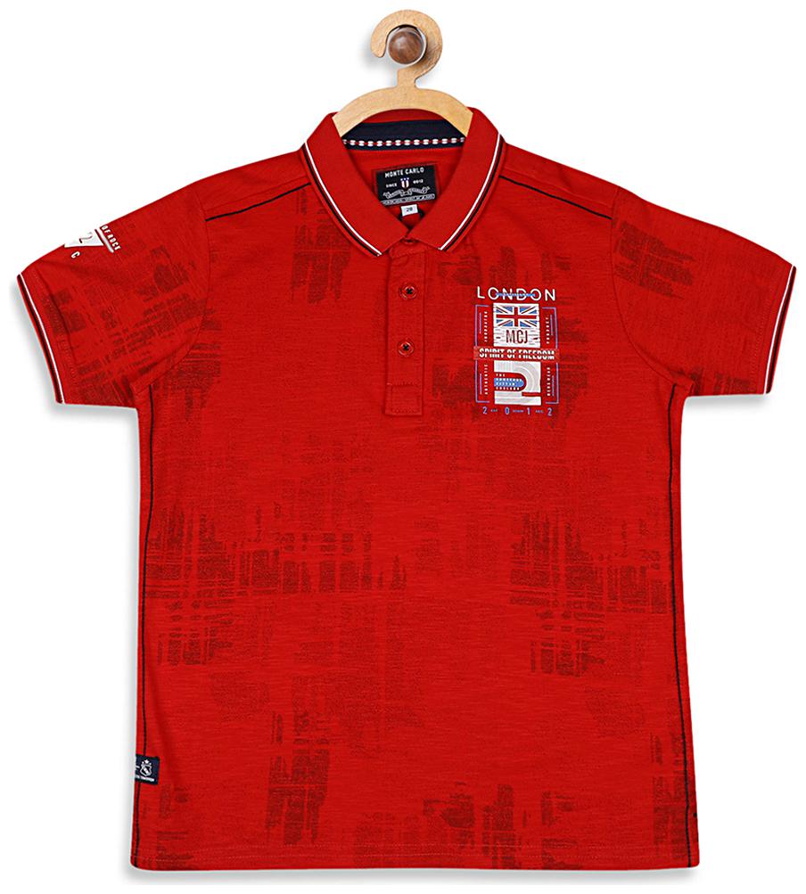 

Monte Carlo Boy Cotton blend Printed T-shirt - Red