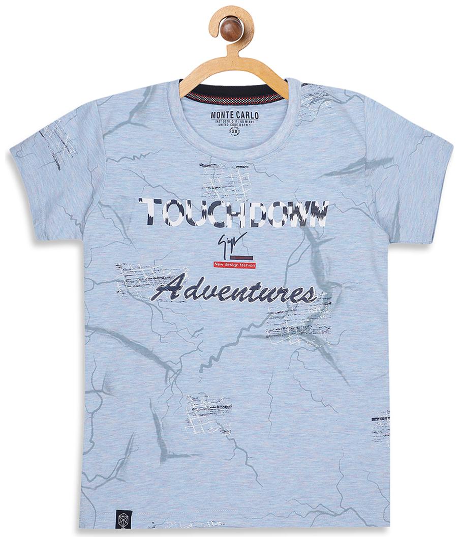 

Monte Carlo Boy Cotton blend Printed T-shirt - Blue