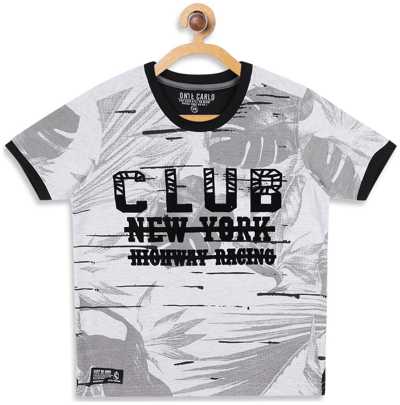 

Monte Carlo Boy Cotton Printed T-shirt - Grey