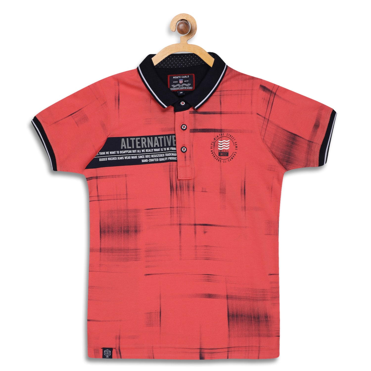 

Monte Carlo Boy Cotton blend Printed T-shirt - Pink