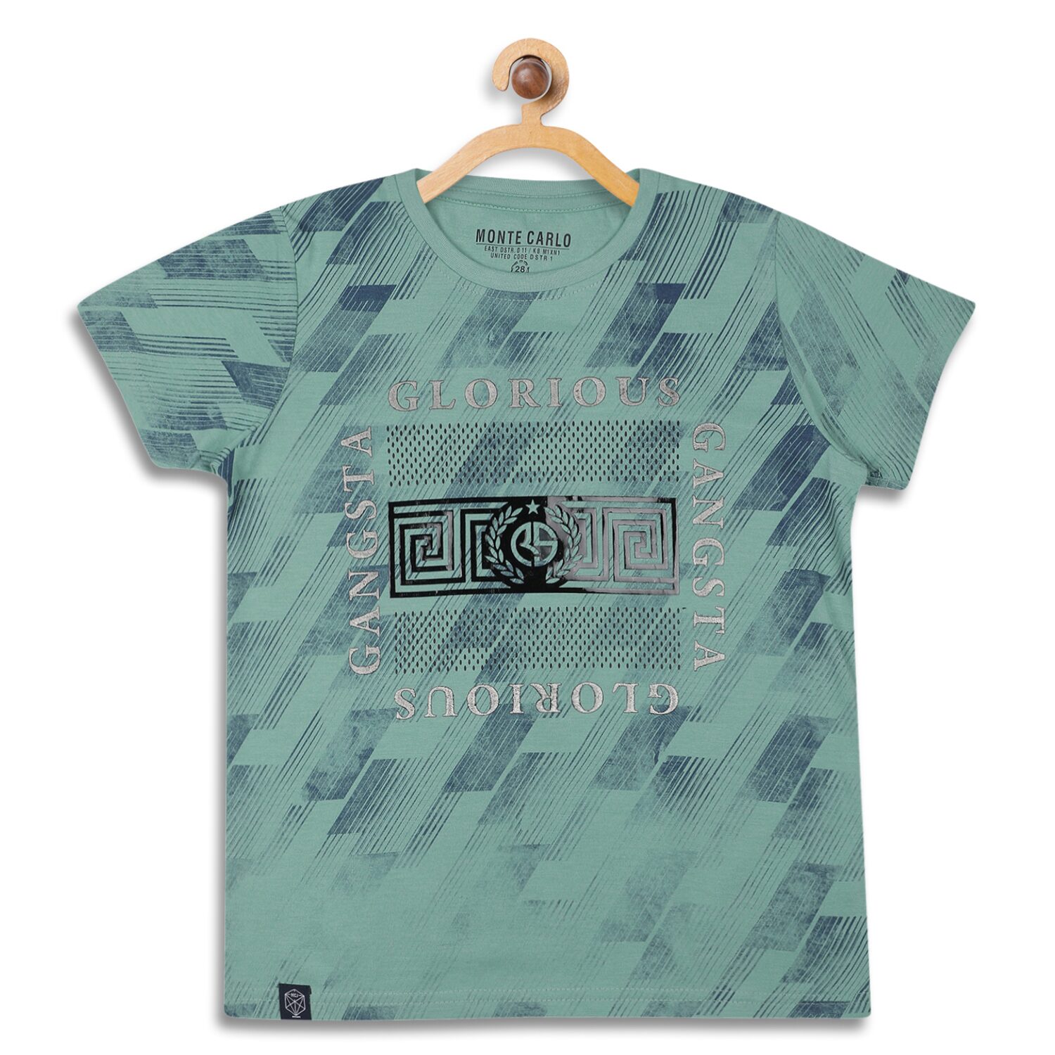 

Monte Carlo Boy Cotton blend Printed T-shirt - Green