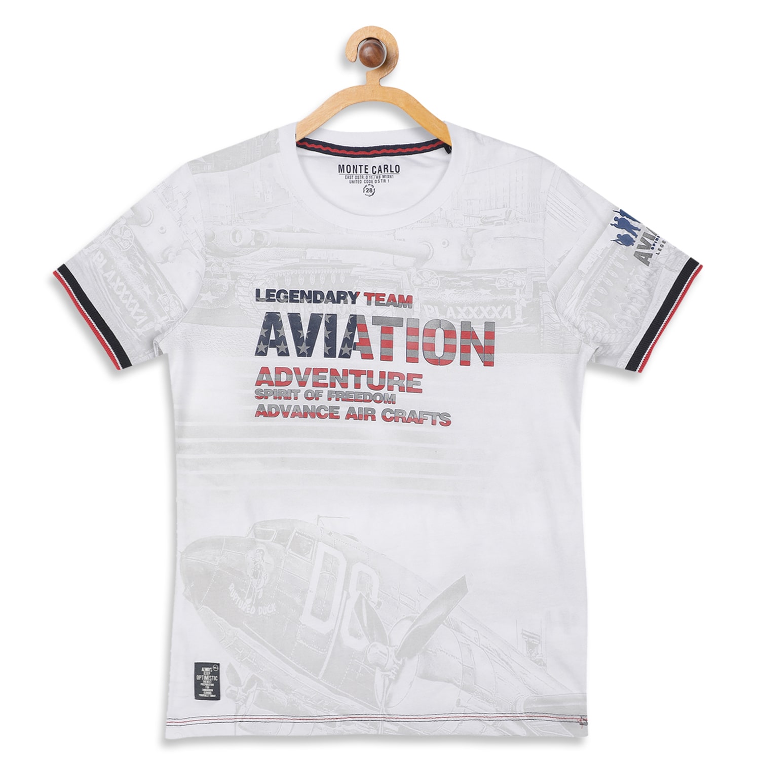 

Monte Carlo Boy Cotton blend Printed T-shirt - White