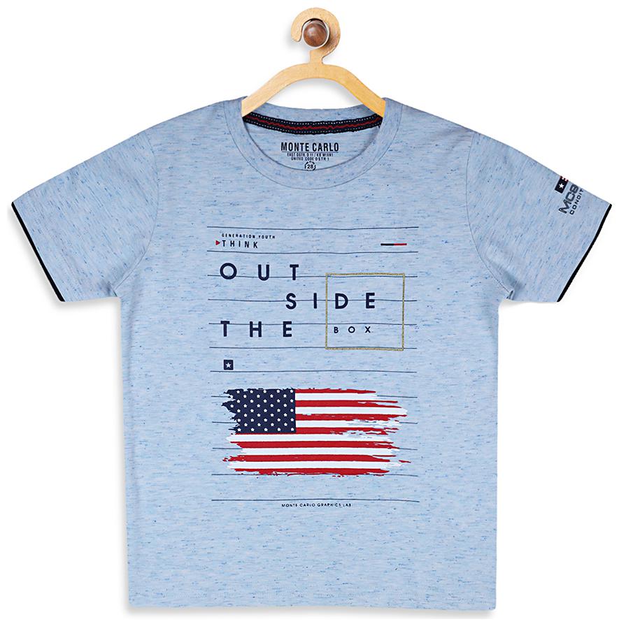 

Monte Carlo Boy Cotton blend Printed T-shirt - Blue