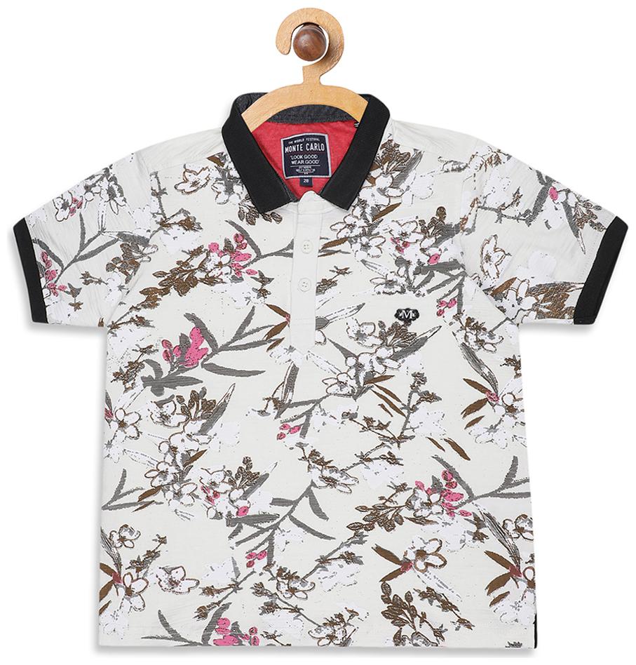 

Monte Carlo Boy Cotton blend Printed T-shirt - White