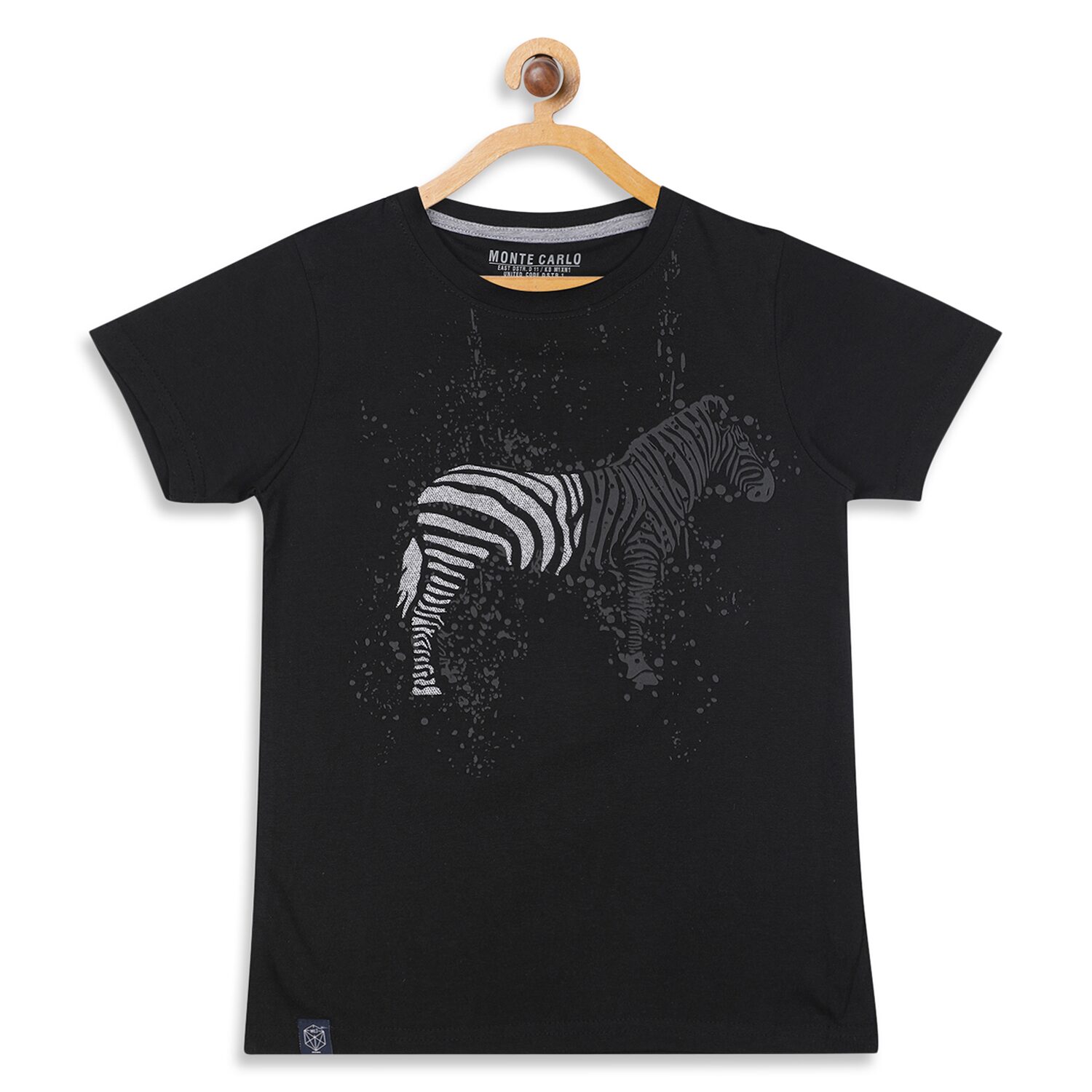 

Monte Carlo Boy Cotton blend Printed T-shirt - Black