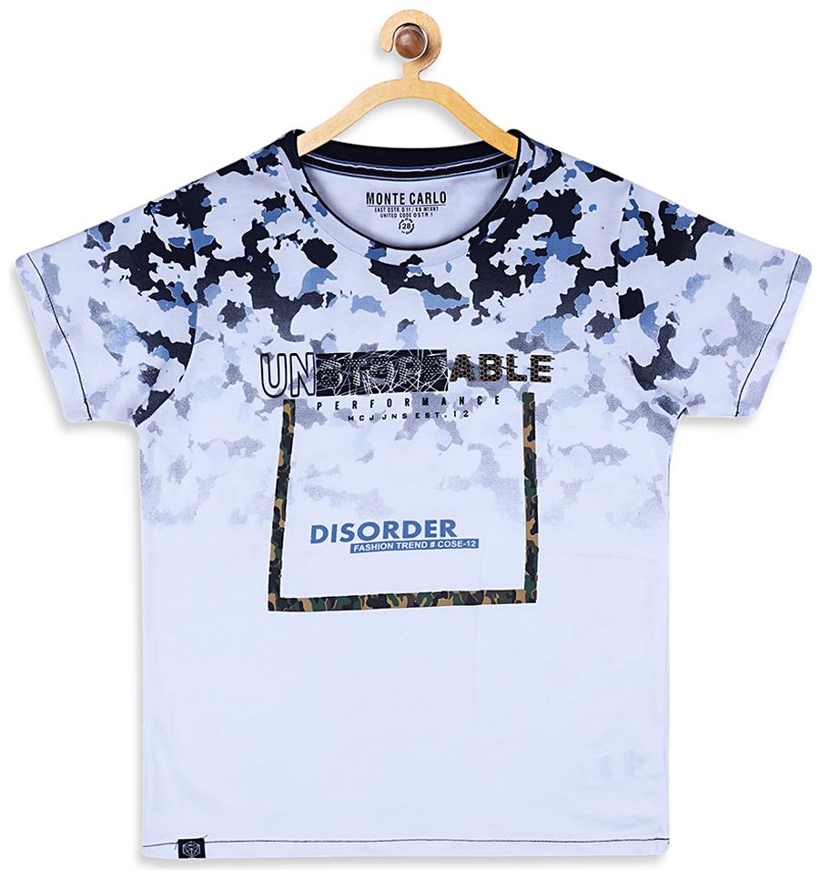 

Monte Carlo Boy Cotton blend Printed T-shirt - Blue