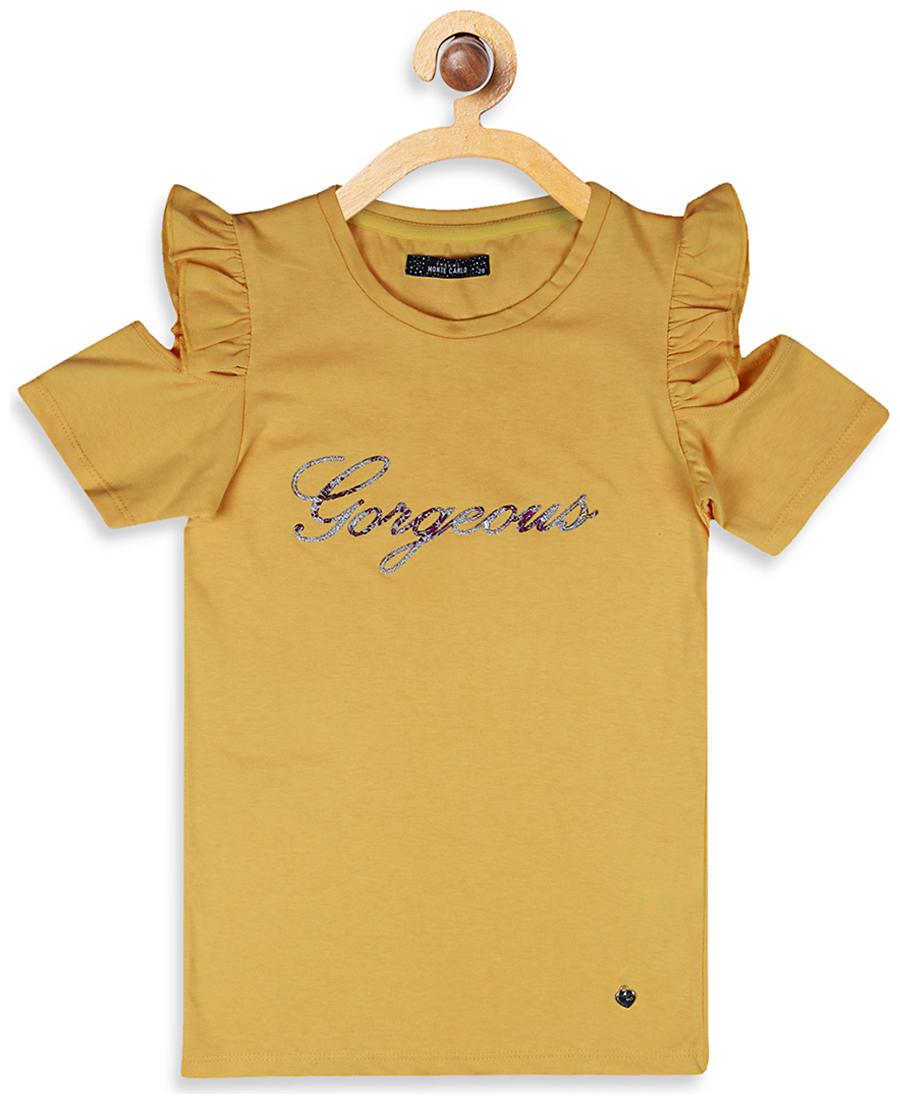 

Monte Carlo Girl Cotton blend Printed T shirt - Yellow