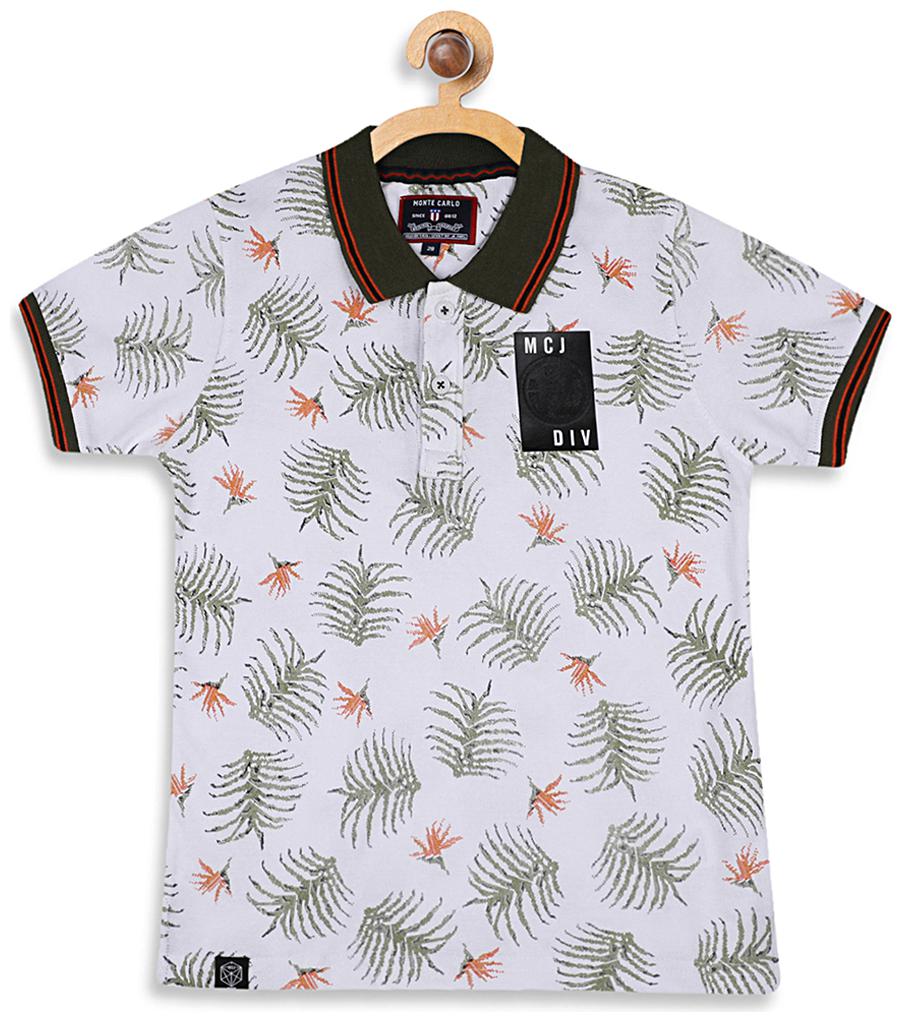 

Monte Carlo Boy Cotton blend Printed T-shirt - White
