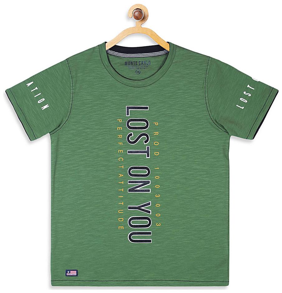 

Monte Carlo Boy Cotton blend Printed T-shirt - Green