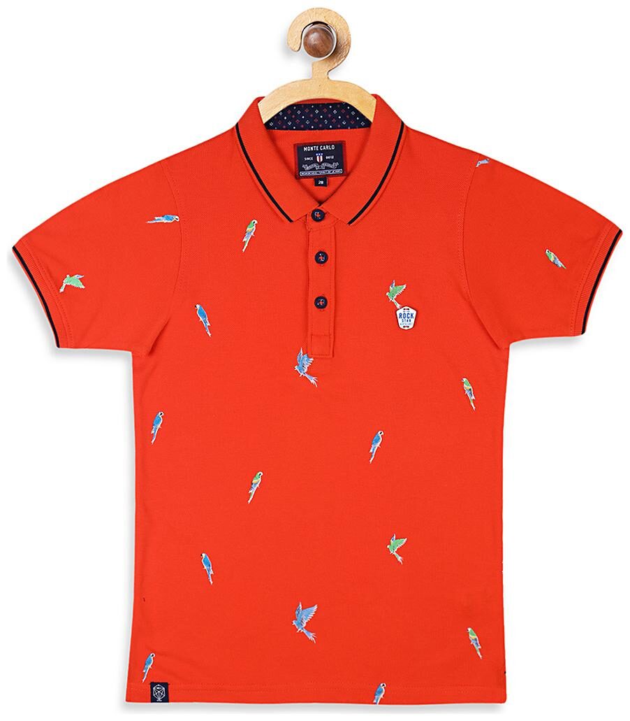 

Monte Carlo Boy Cotton blend Printed T-shirt - Orange