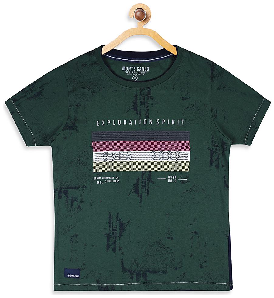 

Monte Carlo Boy Cotton blend Printed T-shirt - Green