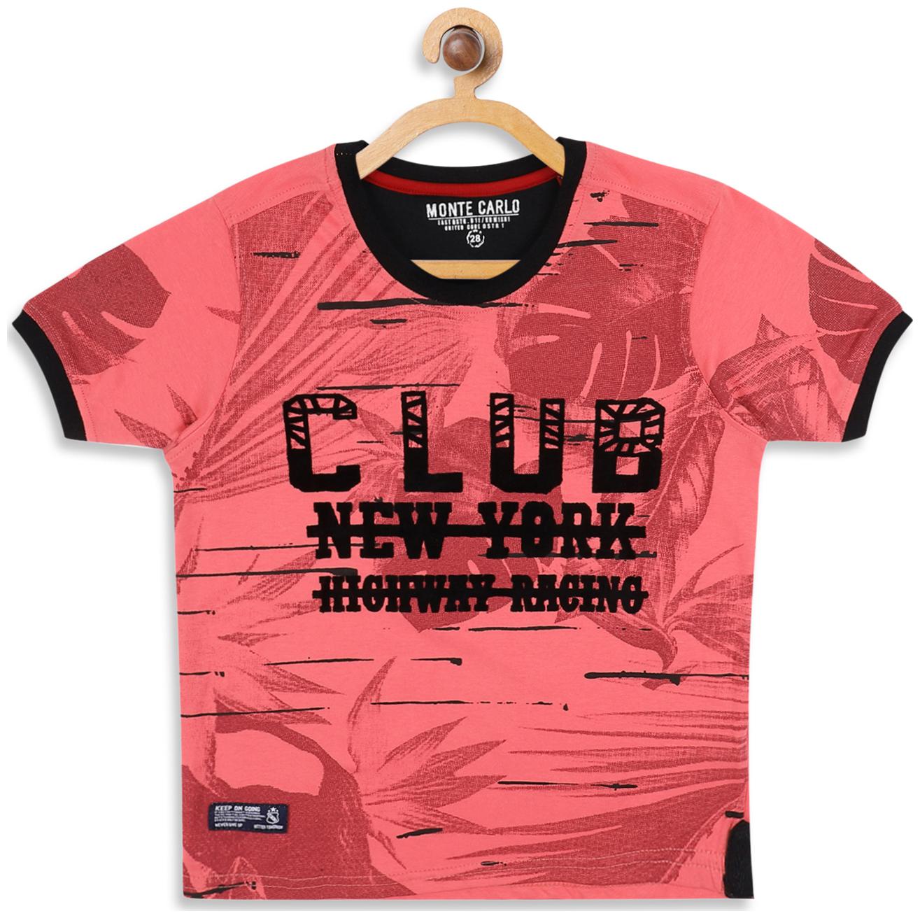 

Monte Carlo Boy Cotton Printed T-shirt - Pink